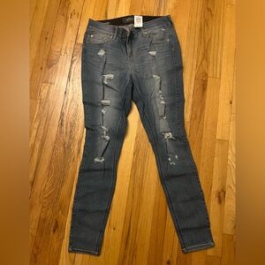 Torrid Distressed Blue Skinny Jeans
